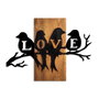 Wallity Love Birds Escultura de Pared en Nogal y Negro